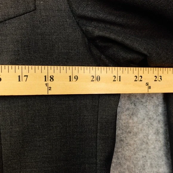 SUITSUPPLY Long Sport Coat Mens 40L Small Charcoal Gray Super 110s Wool Blazer